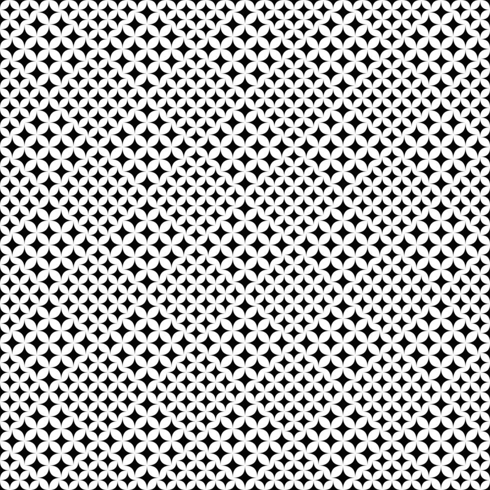 Black and white star pattern background - abstract vector graphic design