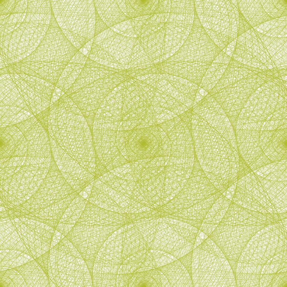 Lime color seamless wired swirl fractal pattern background vector