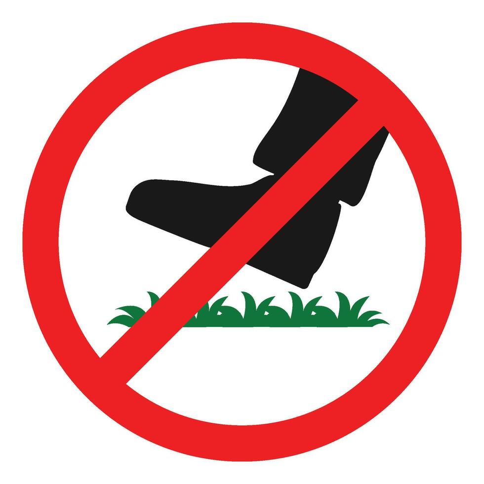 don't step on icon vector