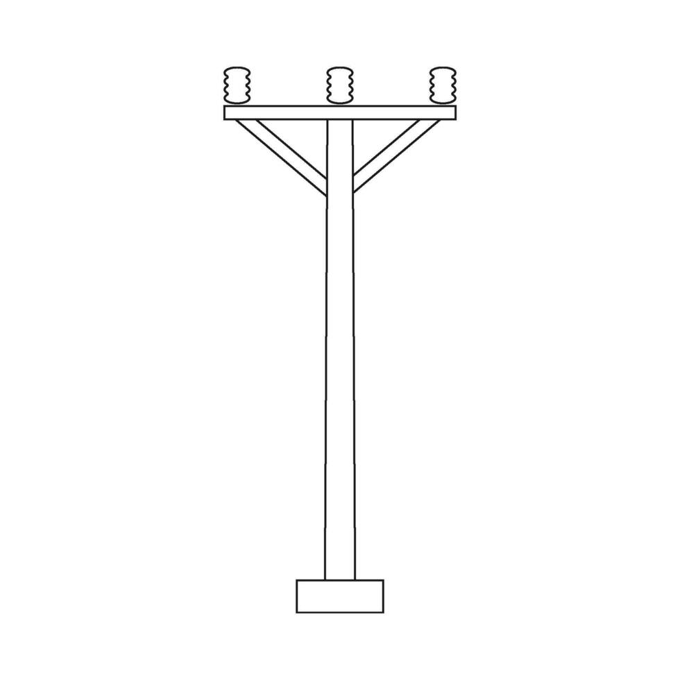 Electric pole icon vector