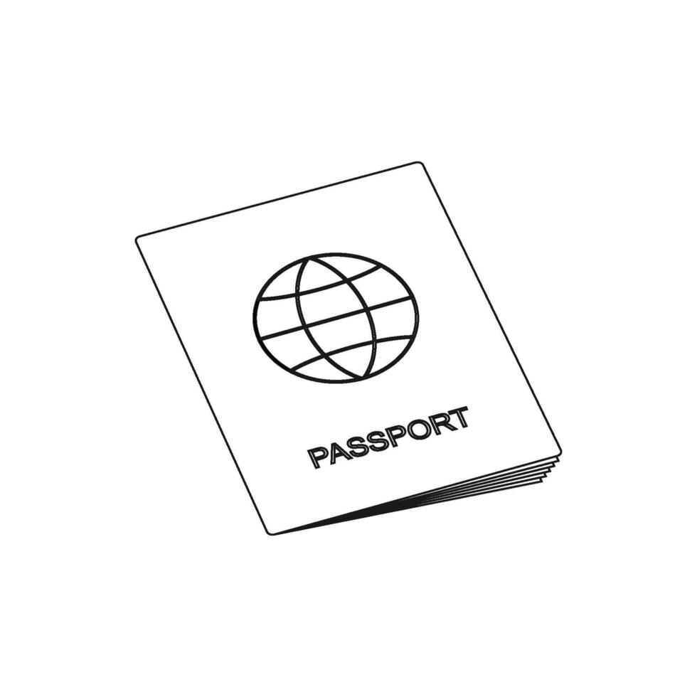 vector icono de pasaporte