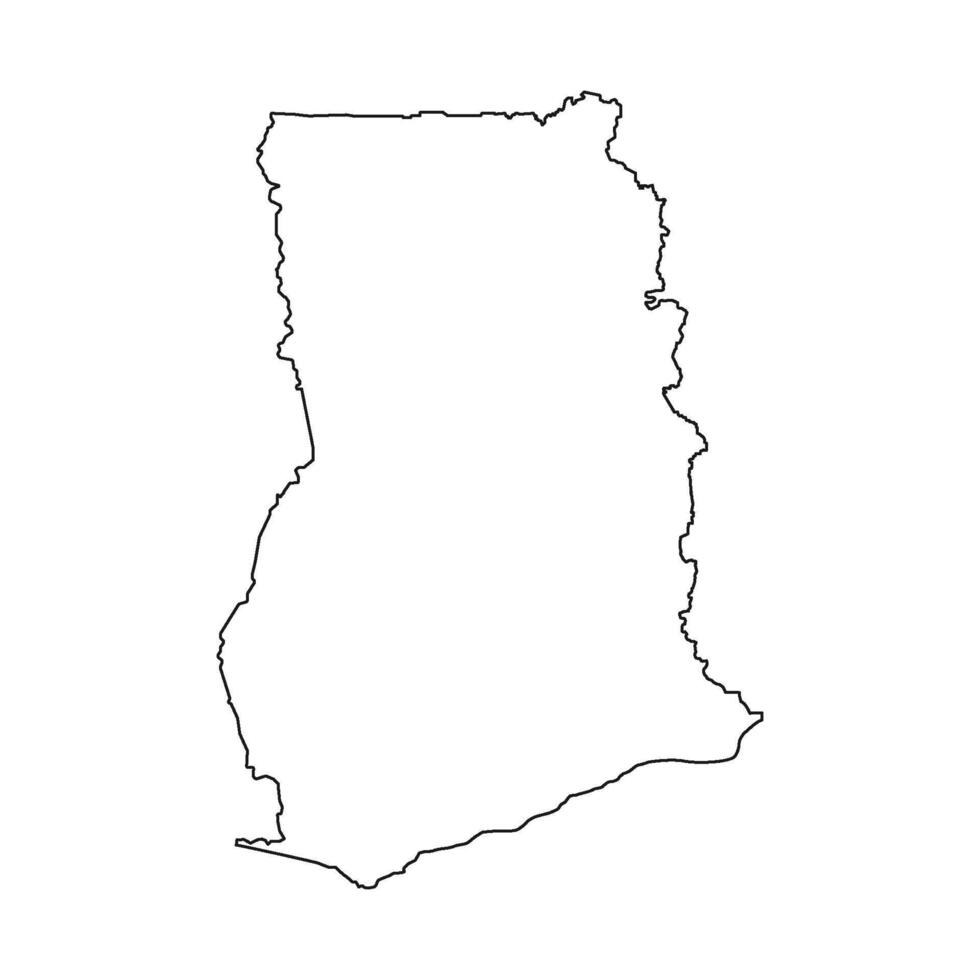 Ghana map icon vector