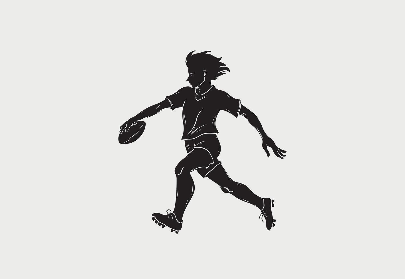 silueta de rugby vector ilustración en un blanco antecedentes
