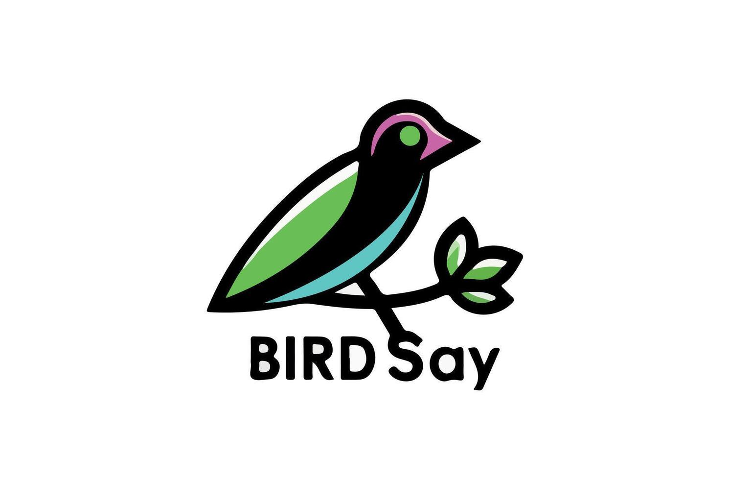 AI generated bird logo vector