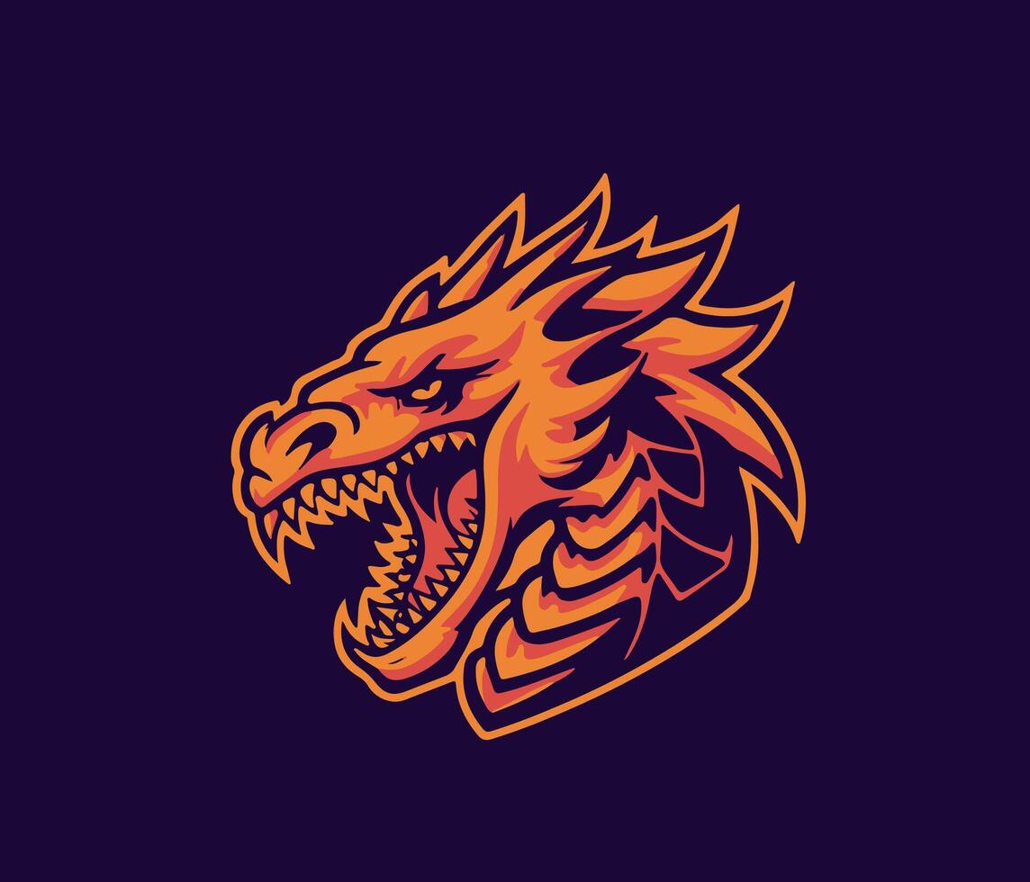 Dragon tattoo design vector