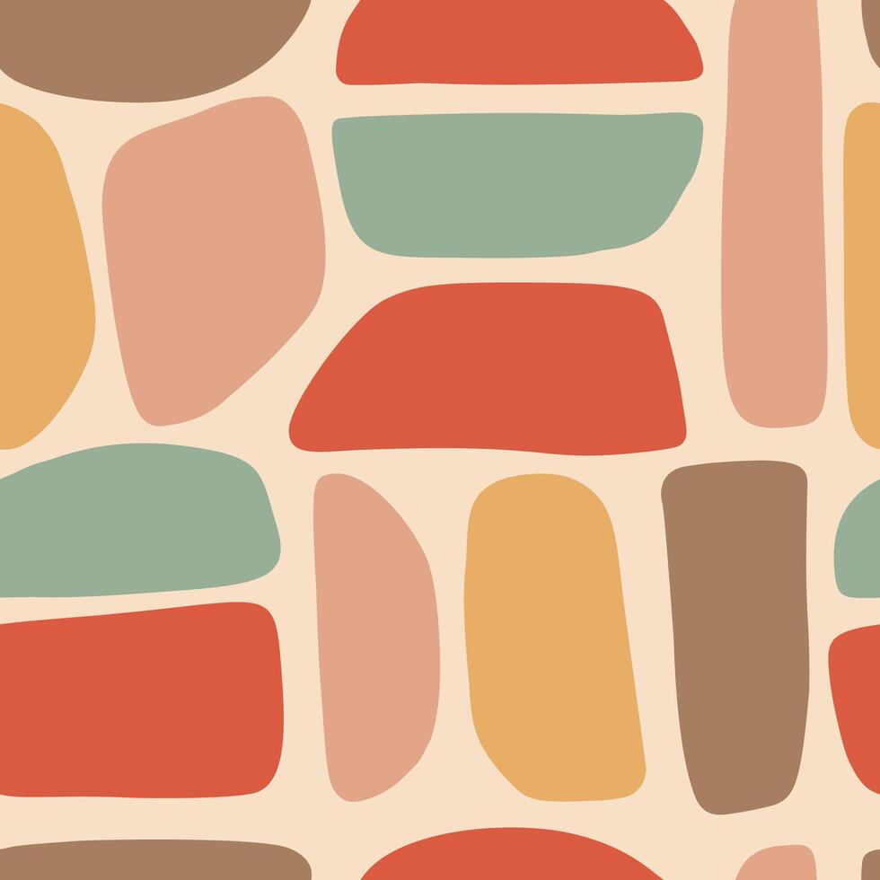 Boho Shapes, Geometric Modern Colors Pastel Pattern vector