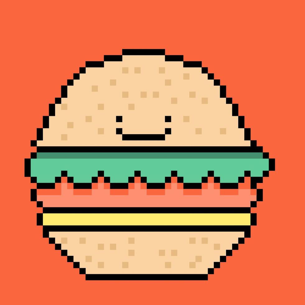 rápido comida arte de pixel diseño ilustración vector