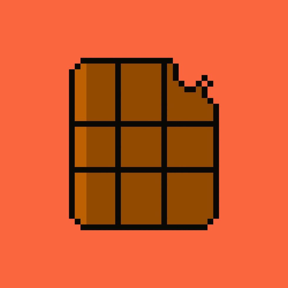 chocolate pixelart design illustration vector