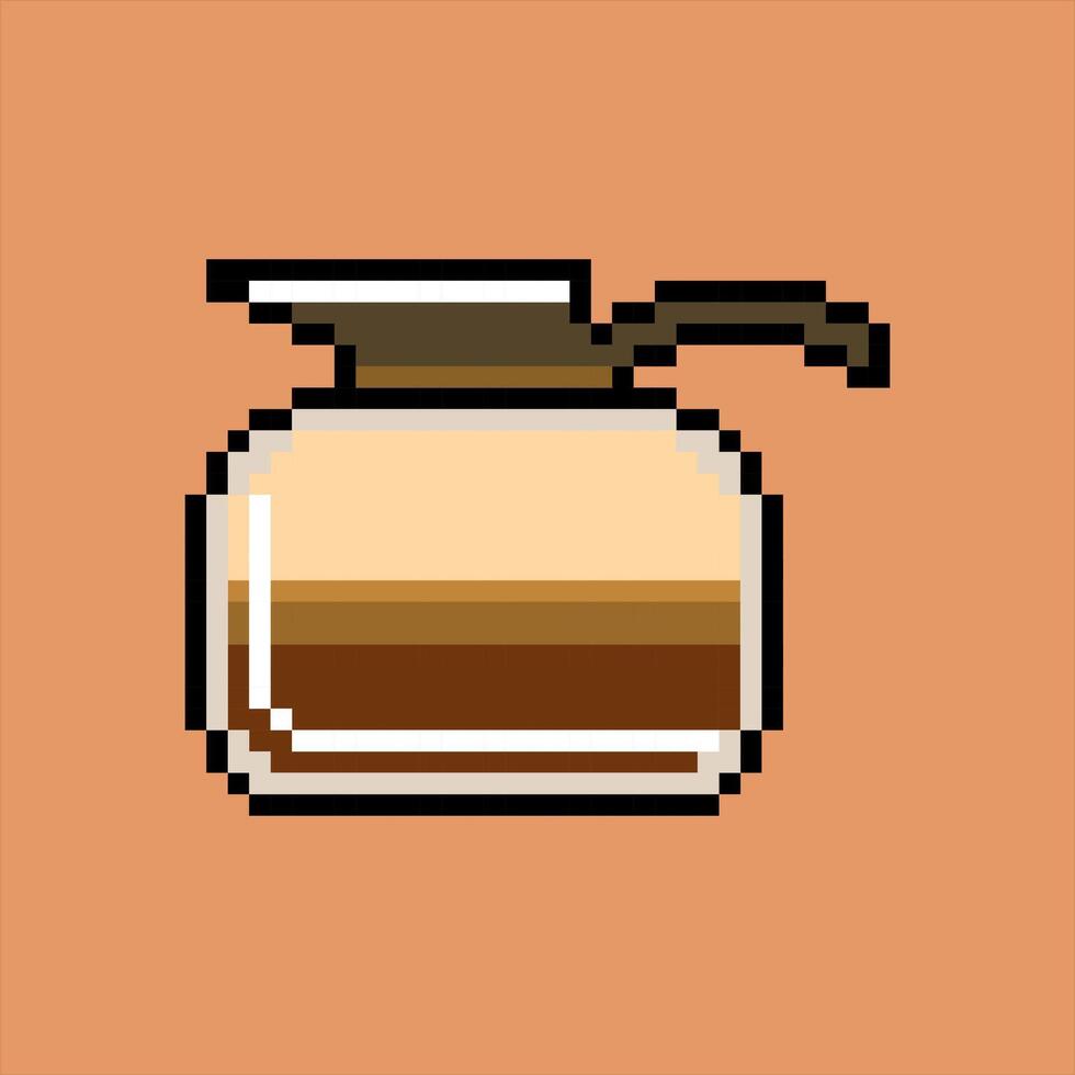 café arte de pixel icono diseño ilustración vector