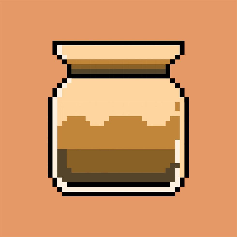 coffe pixelart icon design illustration vector