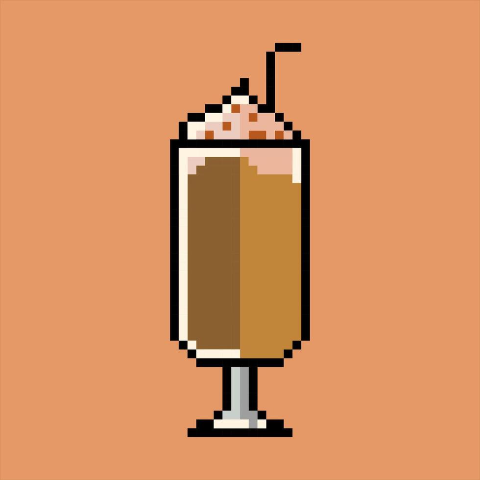 coffe pixelart icon design illustration vector