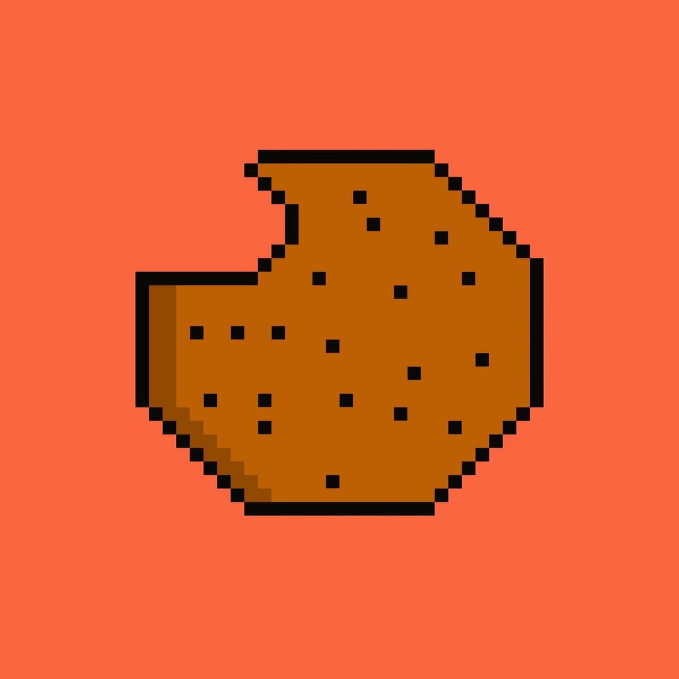 galletas arte de pixel diseño ilustración vector