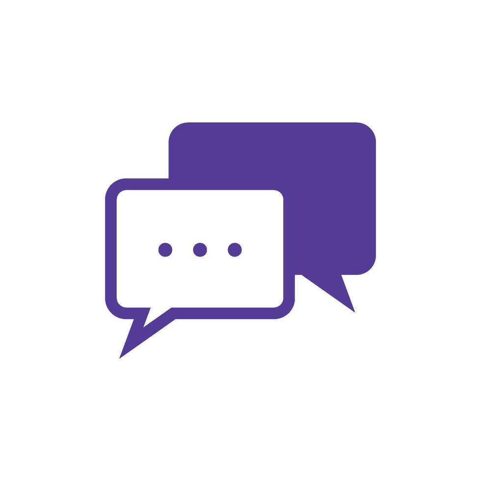 Chat Speech Bubble Icon Vector Template Illustration Design