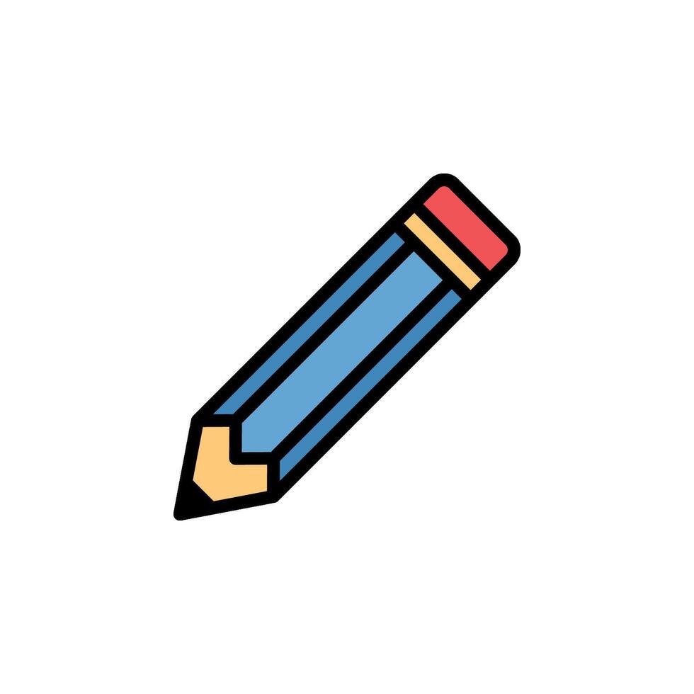 Trendy Pencil Stationery Creative Icon Vector Logo Template