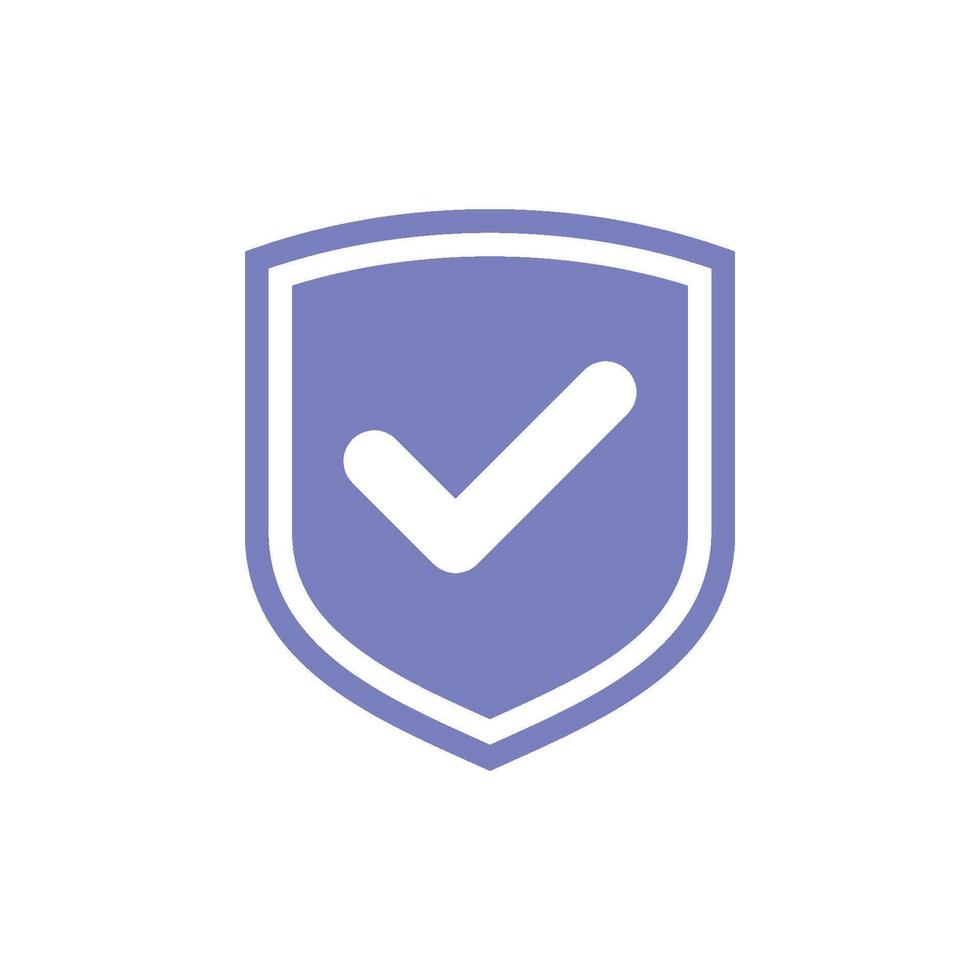 Check Mark Shield Pictogram Icon Logo Template Illustration Design vector