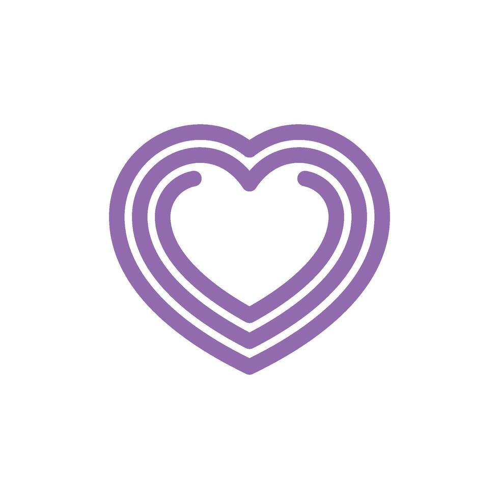 Heart Icon Vector Template Illustration Trendy Design