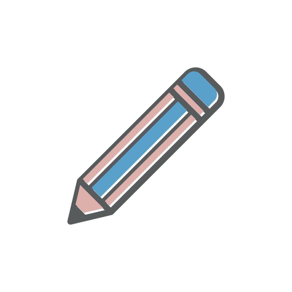 Pencil Icon Vector Template Illustration Trendy Design