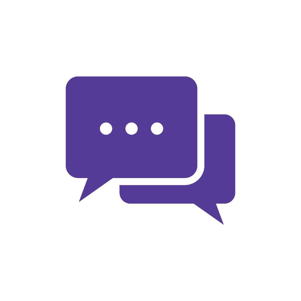 Chat Speech Bubble Icon Vector Template Illustration Design