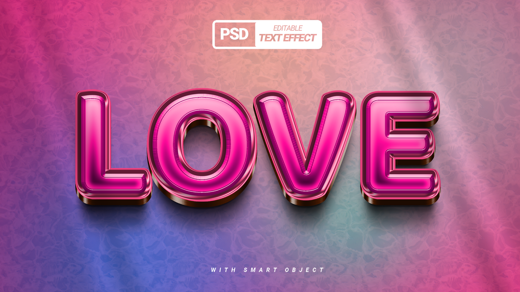 love pink women 3d text effect psd