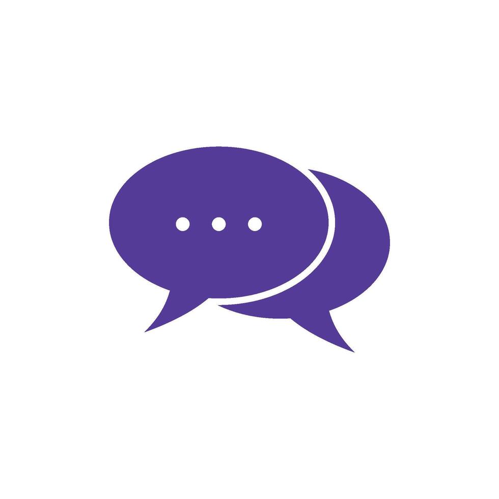 Chat Speech Bubble Icon Vector Template Illustration Design