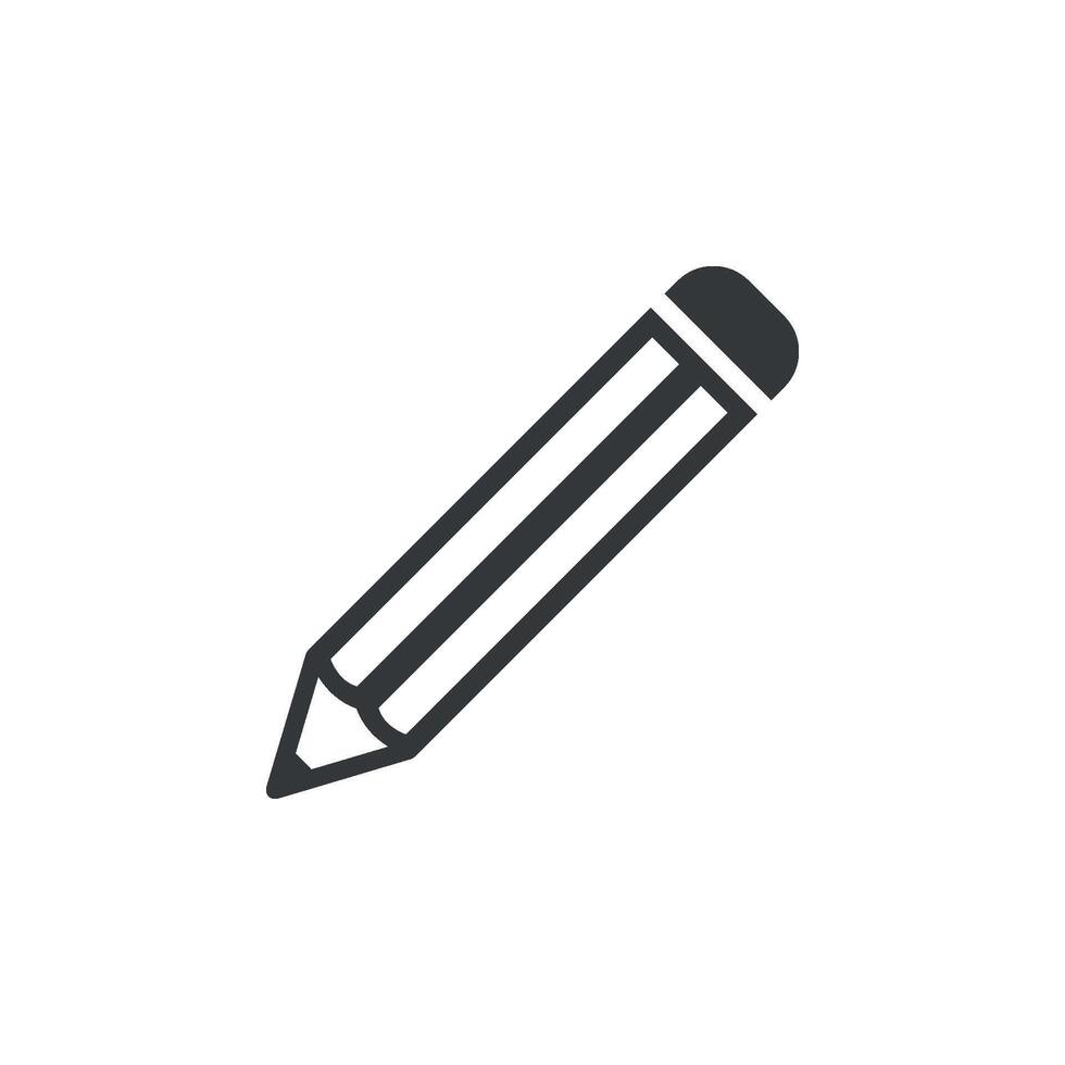 Pencil Drawing Stationery Icon Vector Template