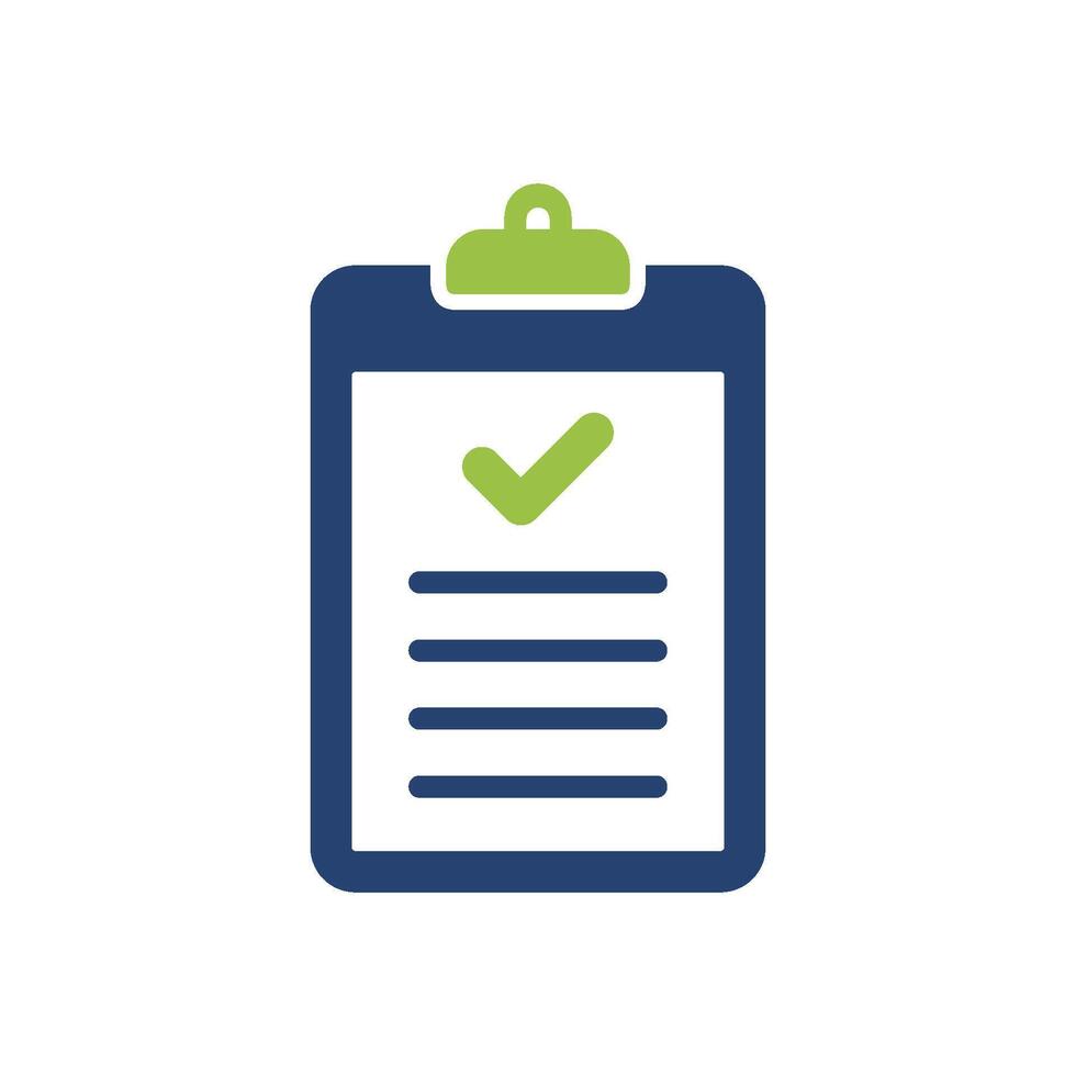 Resume Check Mark Clipboard Icon Vector Template