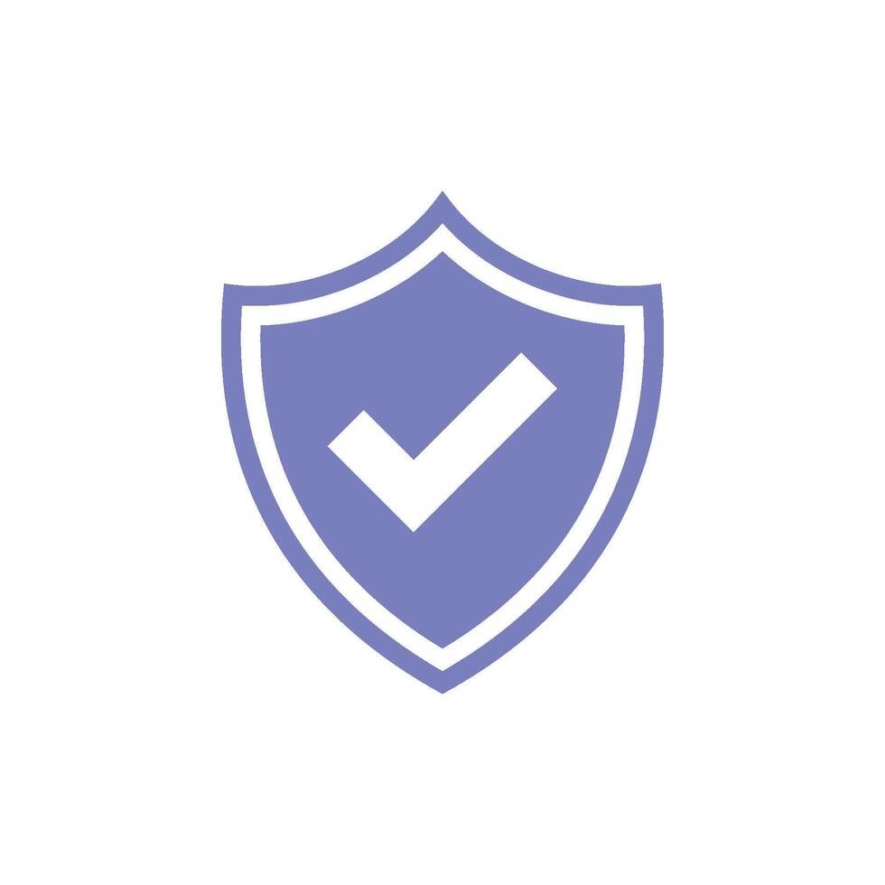 Check Mark Shield Pictogram Icon Logo Template Illustration Design vector