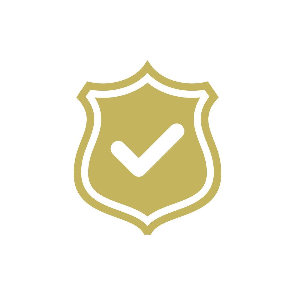 Check Mark Shield Pictogram Icon Logo Template Illustration Design vector