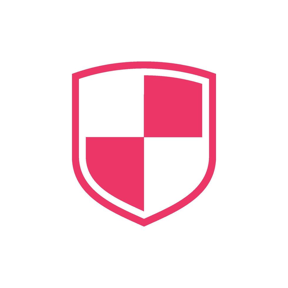 Simple Shield Icon Logo Template Illustration Design vector