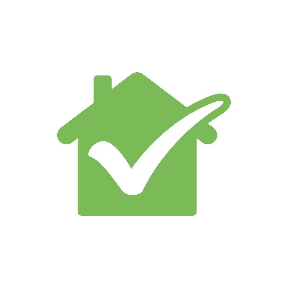 Home Check Mark Icon Vector Template Illustration Design