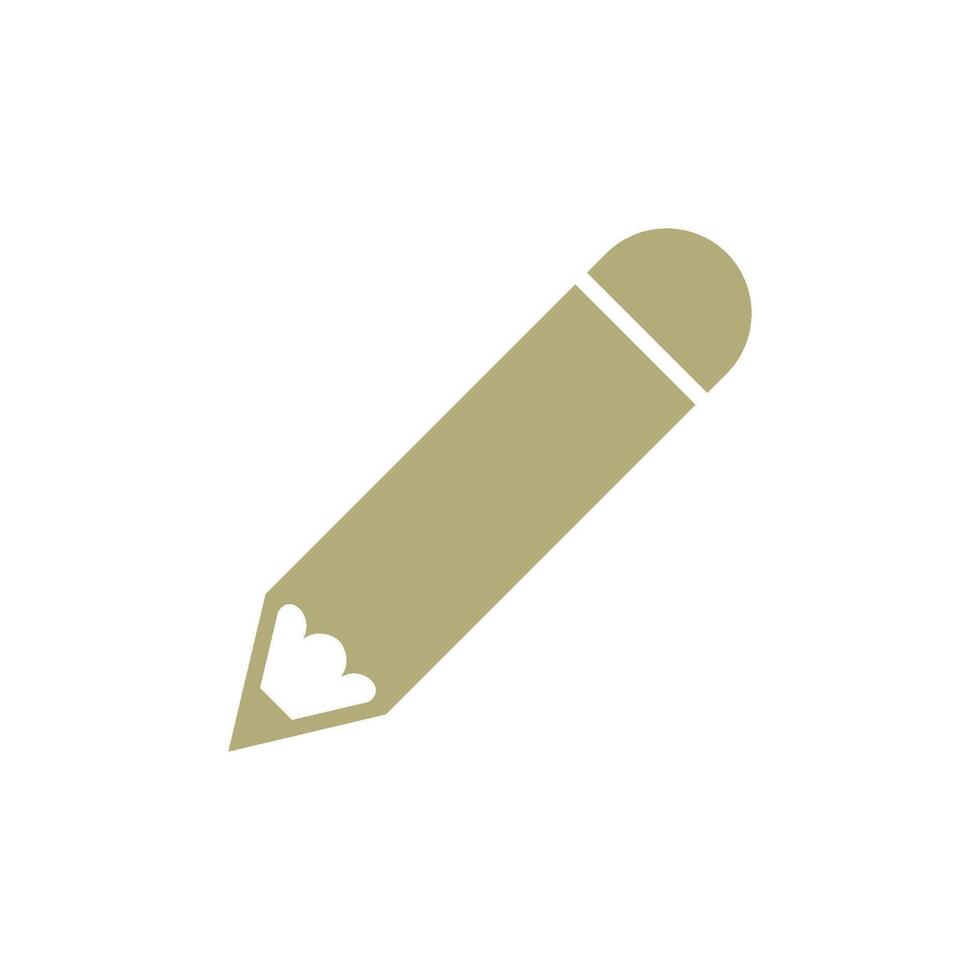 Pencil Icon Vector Template Illustration Trendy Design