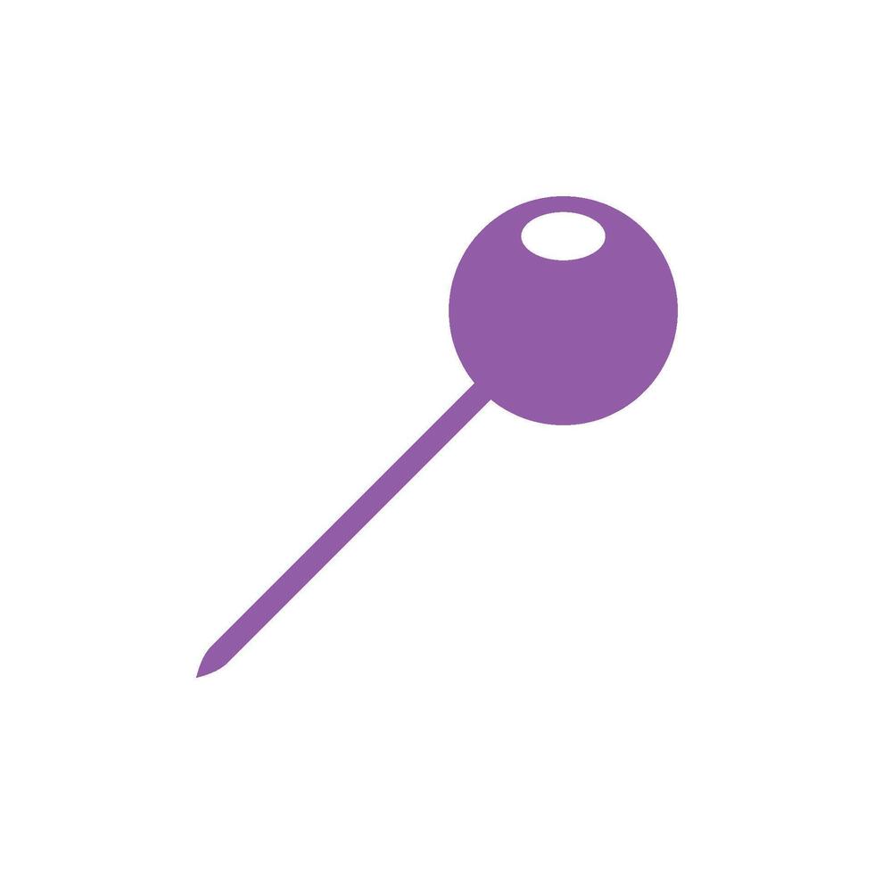 Push Pin Thumbtack Stationery Icon Vector Template