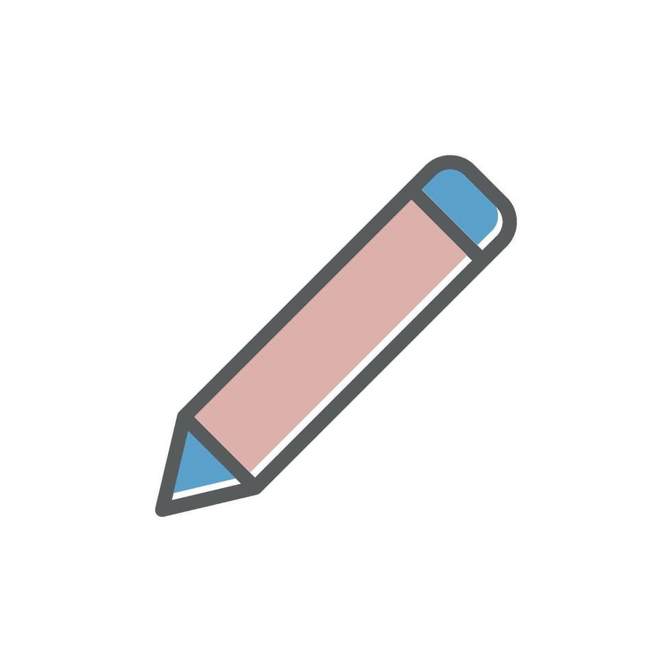 Pencil Icon Vector Template Illustration Trendy Design