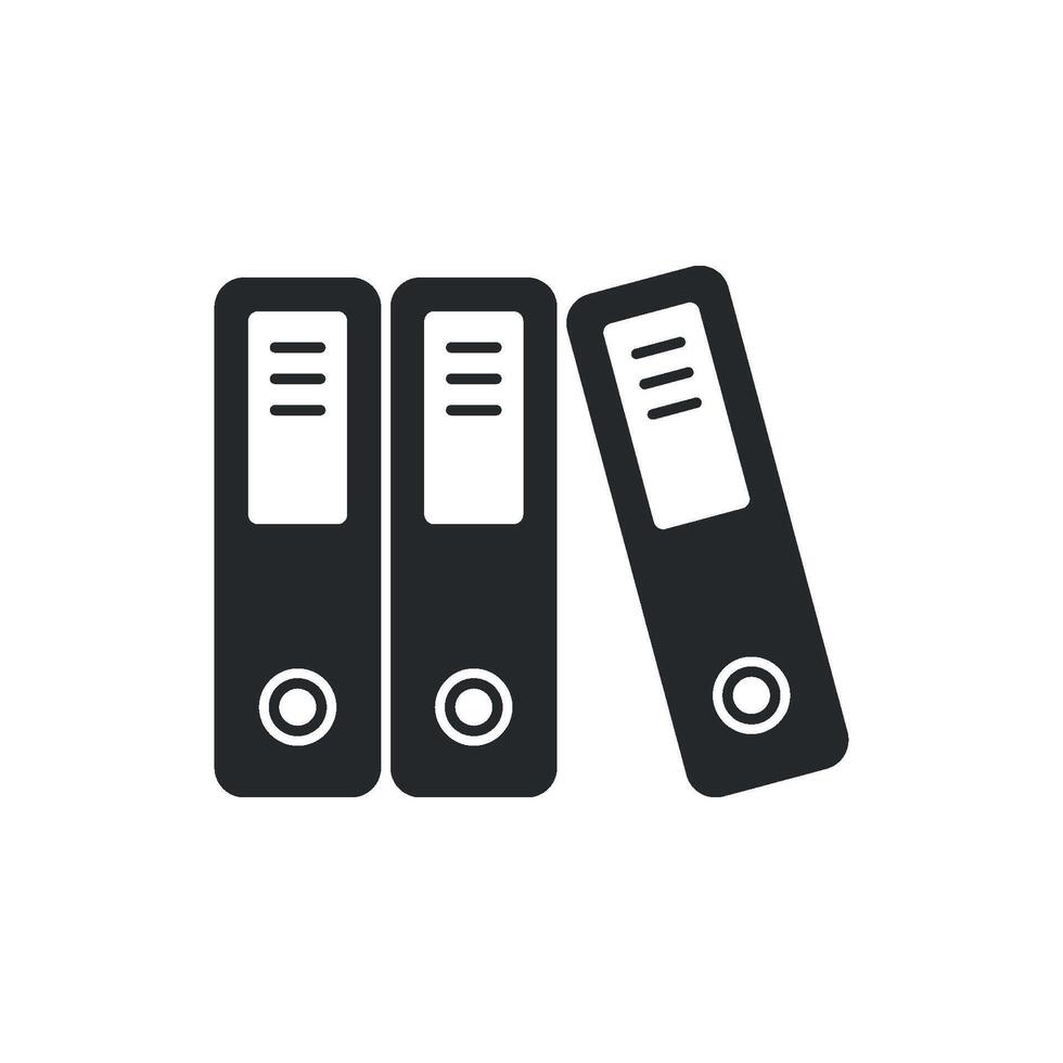 Binder Files Document Library Icon Vector Template