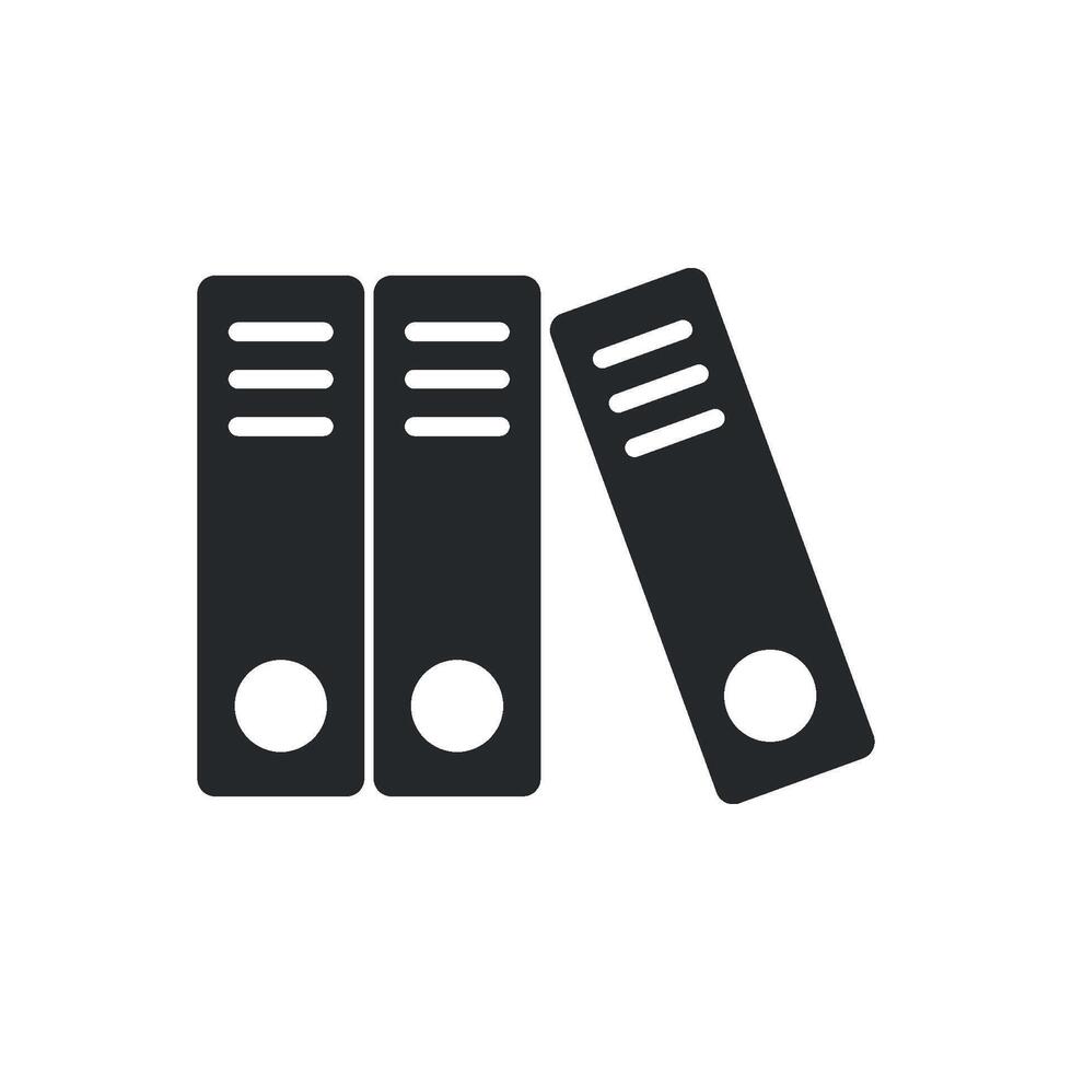 Binder Files Document Library Icon Vector Template