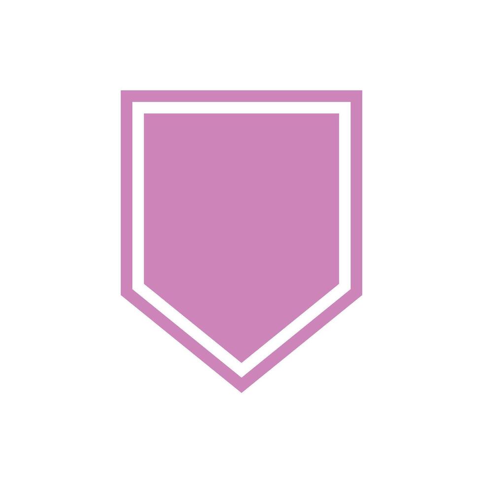 Simple Shield Icon Logo Template Illustration Design vector