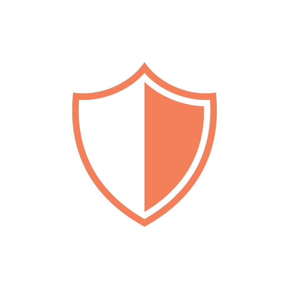 Simple Shield Icon Logo Template Illustration Design vector