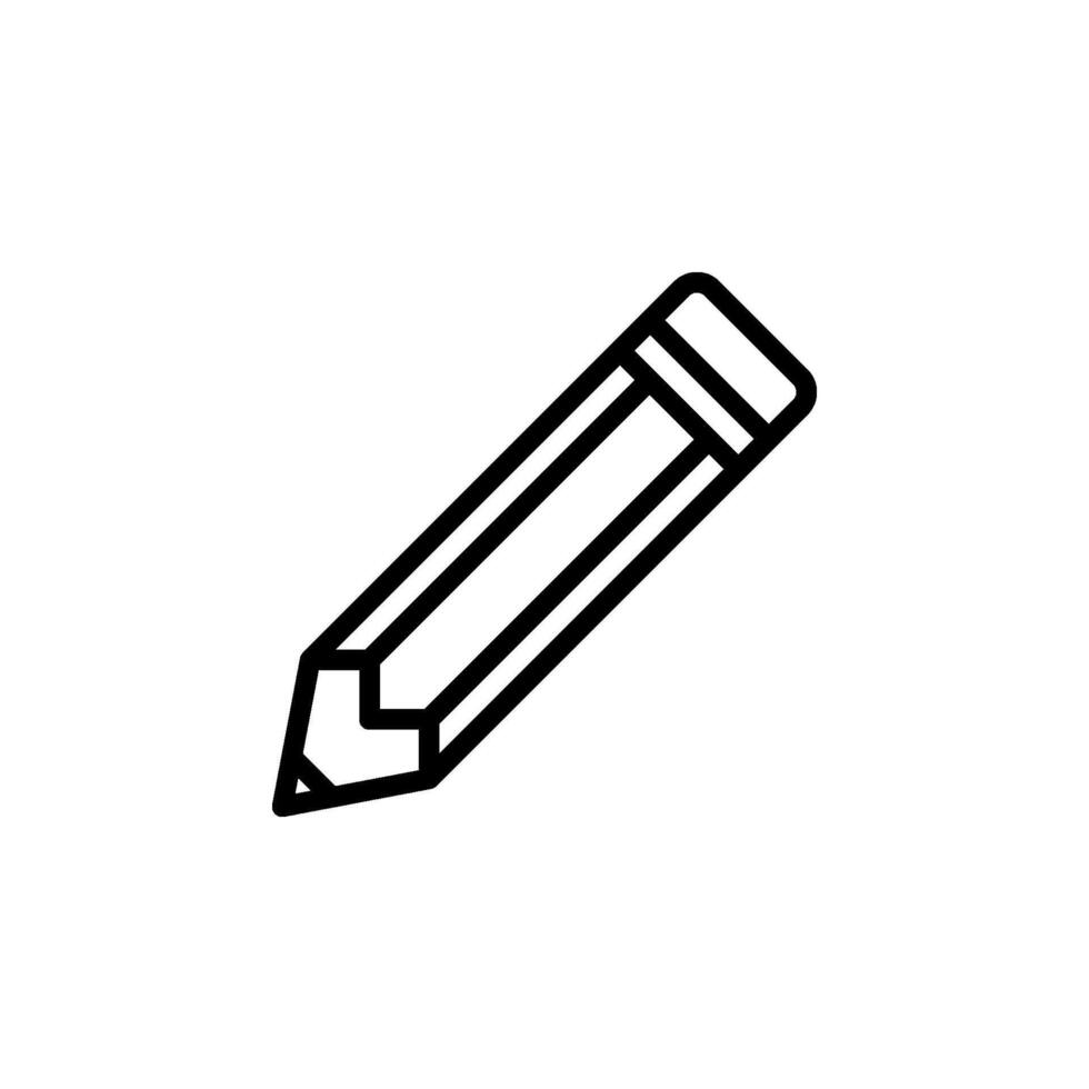 Trendy Pencil Stationery Creative Icon Vector Logo Template