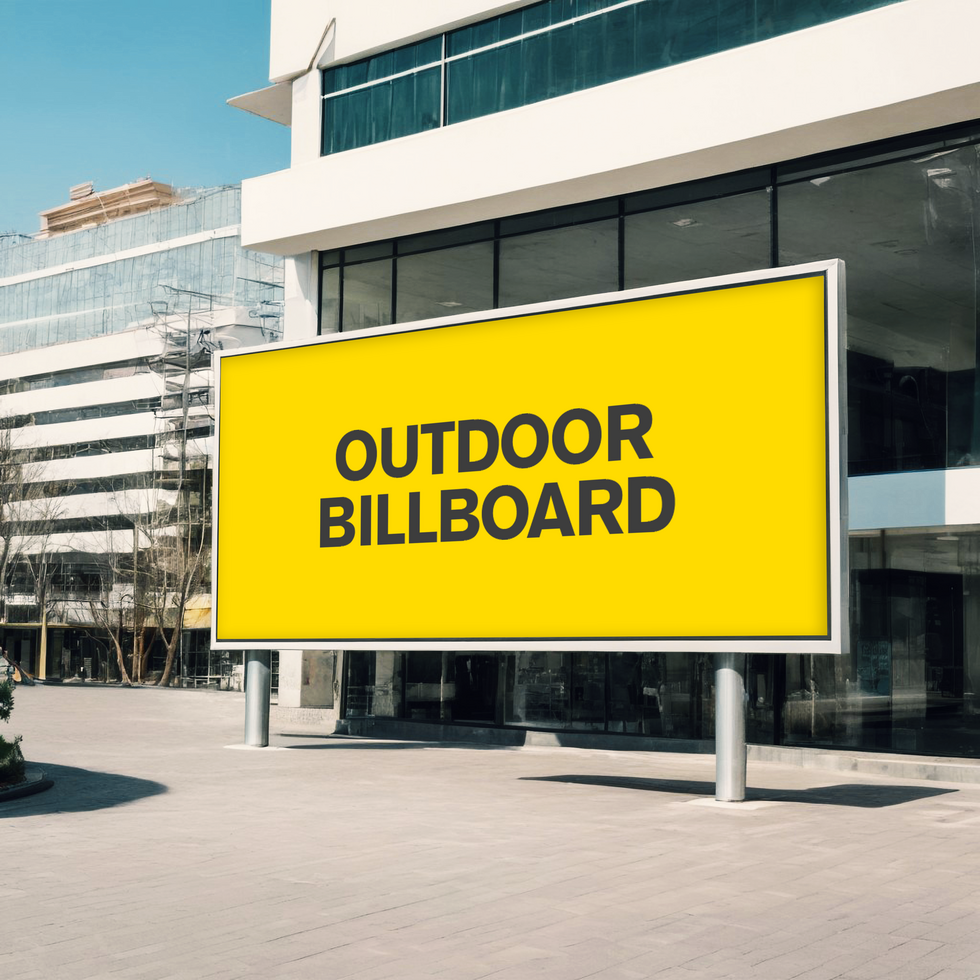 Empty billboard mockup psd