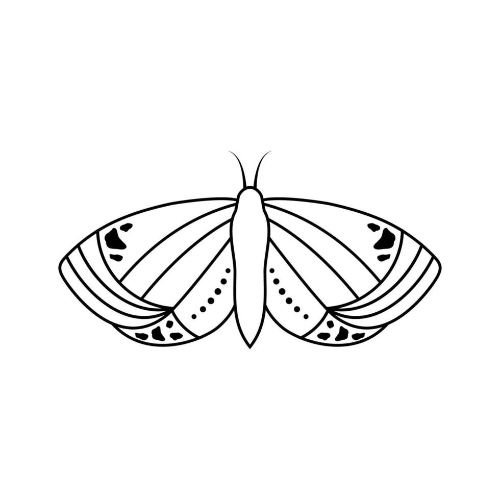 Butterfly icon in line art style vector