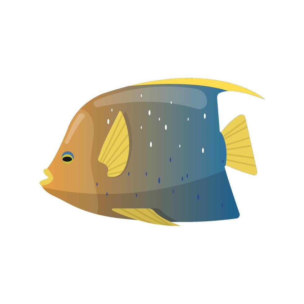 Fish in cartoon style vector