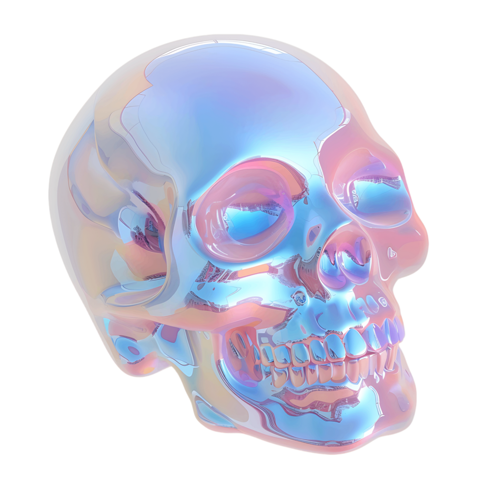 AI generated Isolated Skull Set png