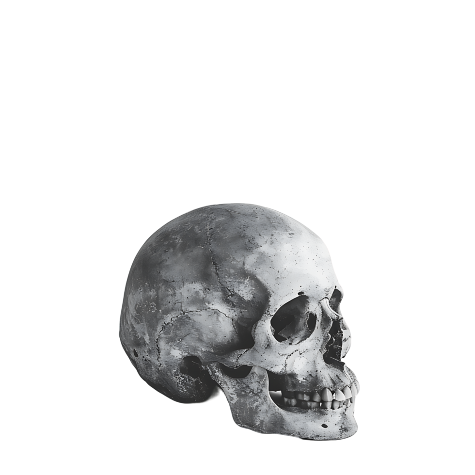 AI generated Clear Human Skull Clip Bundle png