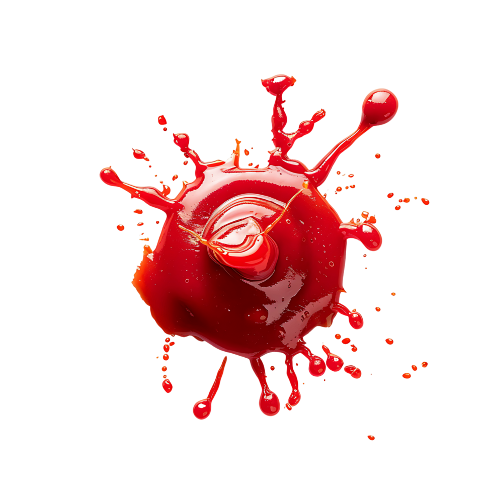 AI generated Isolated Tomato Sauce Drip Art png