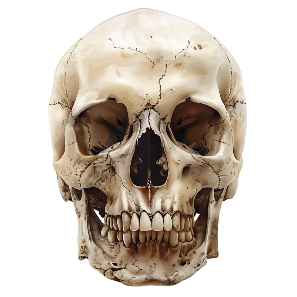 AI generated Clear Skull Design Kit png