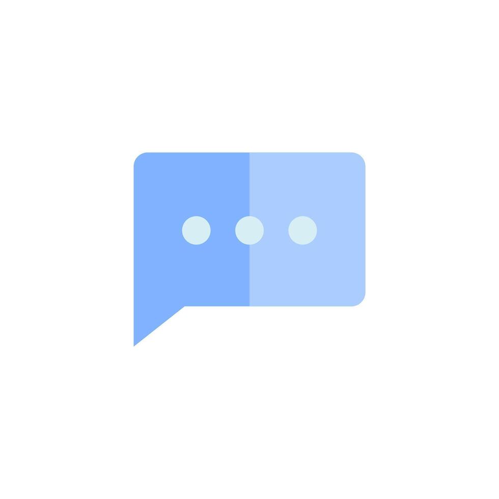 Notification Chat Icon Flat Design Style. Simple Web and Mobile Vector. Perfect Interface Illustration Symbol. vector