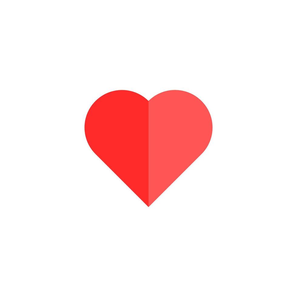 Love and Heart Icon Flat Design Style. Simple Web and Mobile Vector. Perfect Interface Illustration Symbol. vector