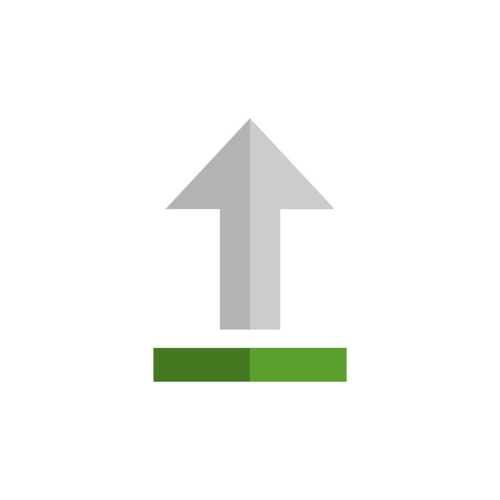 Upload Icon Arrow Flat Design Style. Simple Web and Mobile Vector. Perfect Interface Illustration Symbol. vector