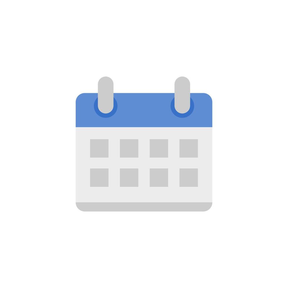 Calendar Icon Flat Design Style. Simple Web and Mobile Vector. Perfect Interface Illustration Symbol. vector