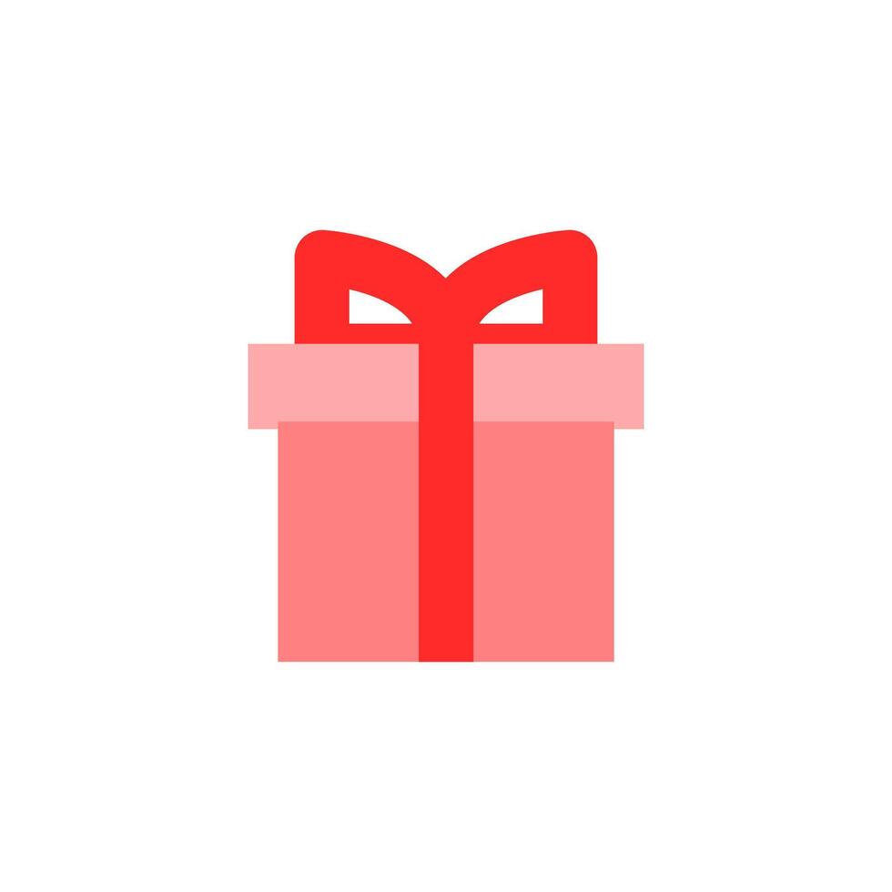 Gift Box Icon Flat Design Style. Simple Web and Mobile Vector. Perfect Interface Illustration Symbol. vector